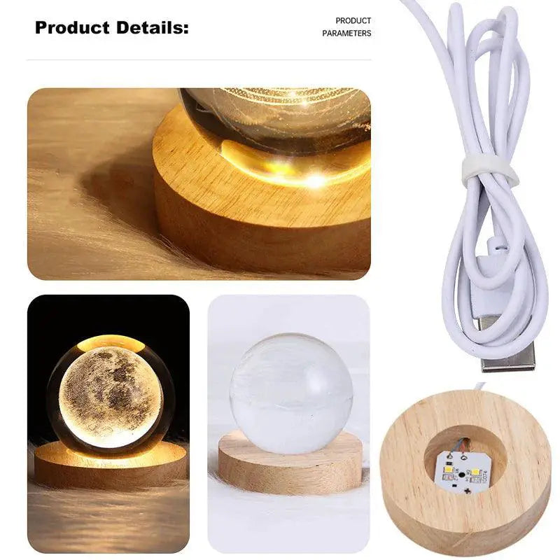 Crystal Ball Celestial Galaxy Usb Led Night Light For Kids