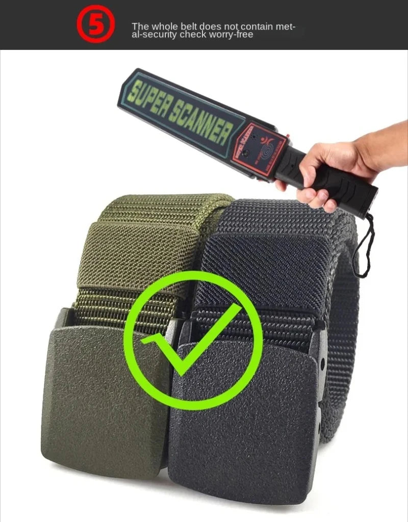 White Automatic Buckle Nylon Army