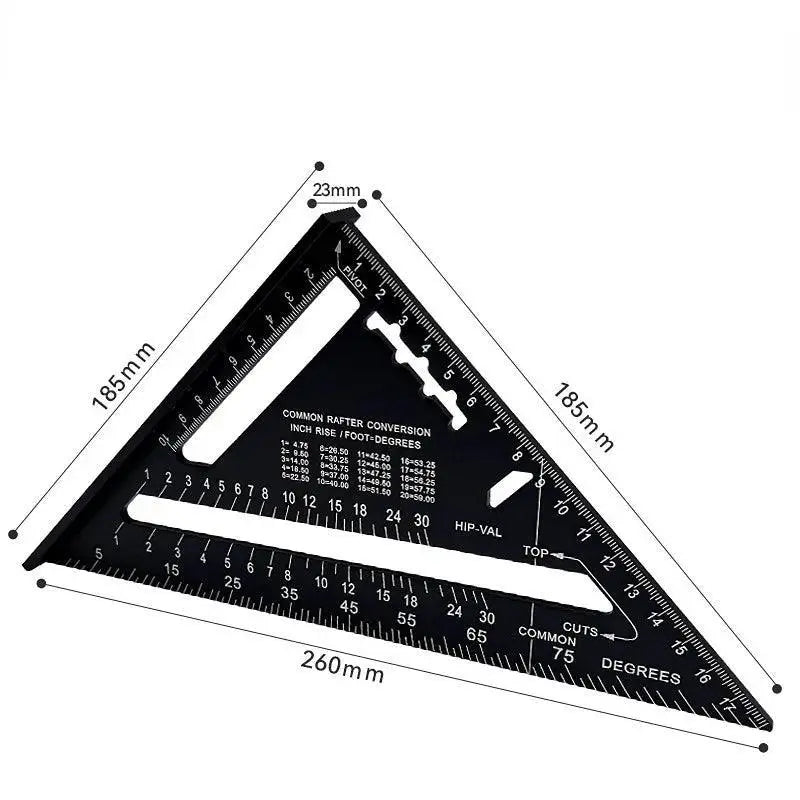 7 Inch Triangle Ruler For Precise Measurements And Angles