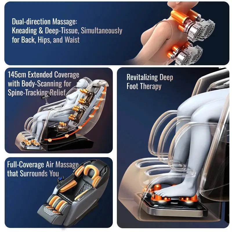 8025 Yijie Luxury Zero Gravity Shiatsu Full Body Massage Chair Electric Heat Foot Roller Portable Home Use Hot Sale