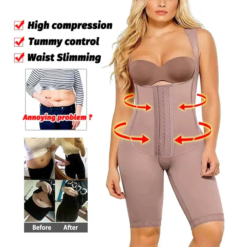 High Compression Colombian Bodysuit For Postpartum Support