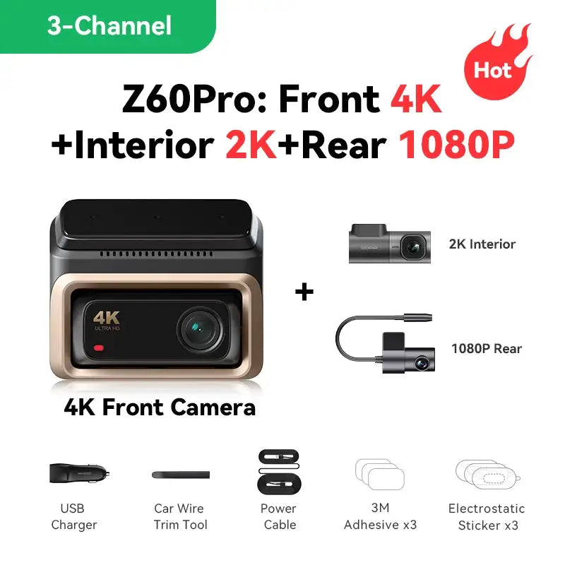 DDPAI Cam - Night Vision GPS Adas - 2-Channel 4G n Hw United States 128G SD Card product image
