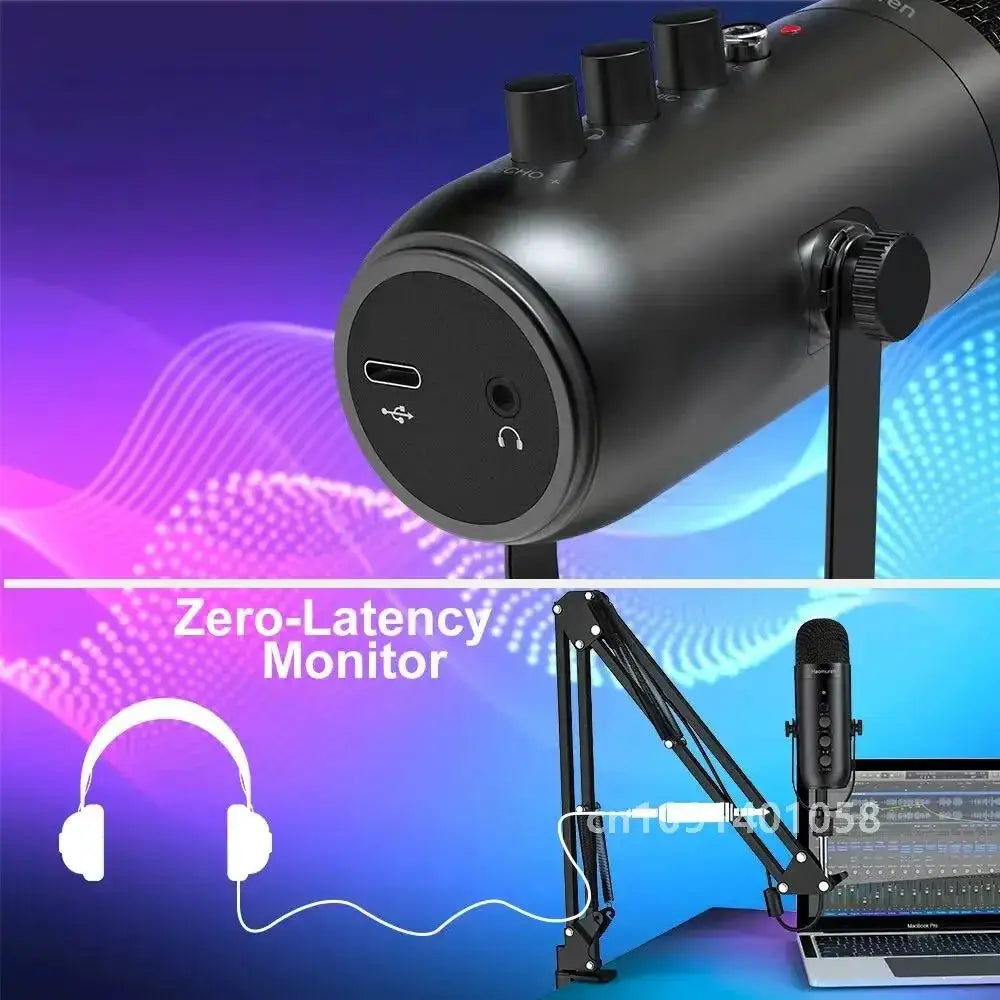 Professional USB Streaming Podcast Microphone Kit For Twitch