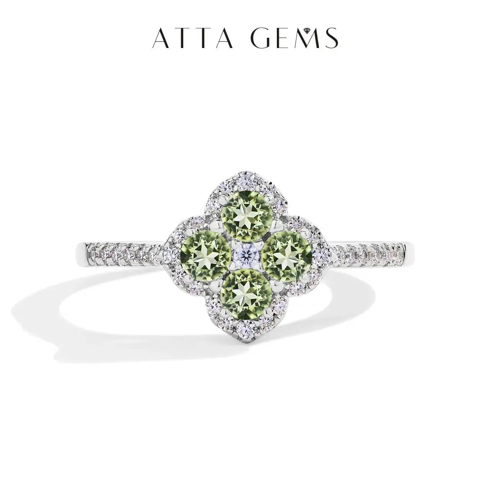 Moissanite Ring in Sterling Silver ATTAGEMS — product view 7