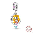 Sterling Silver Moon Mermaid Turtle