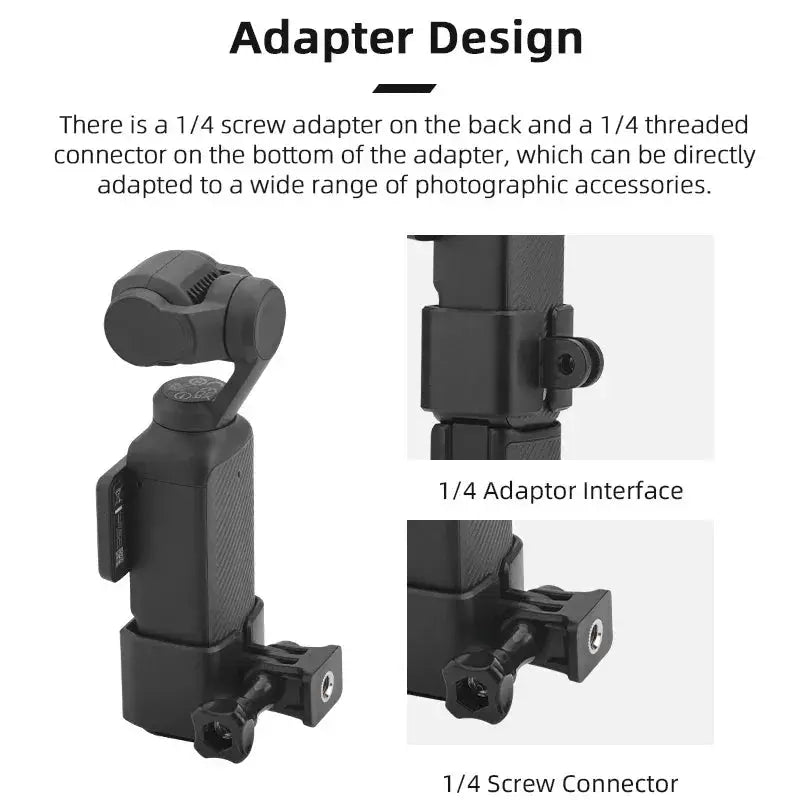 Versatile ABS Tripod Mount Adapter for DJI Osmo Pocket 3
