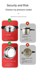 Pressure Cooker Induction Compatible Pot 18cm Stainless Steel