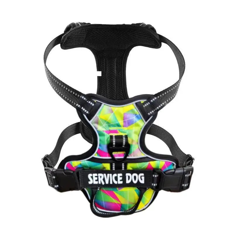 Adjustable Reflective Dog Harness Vest With Leash For Dogs