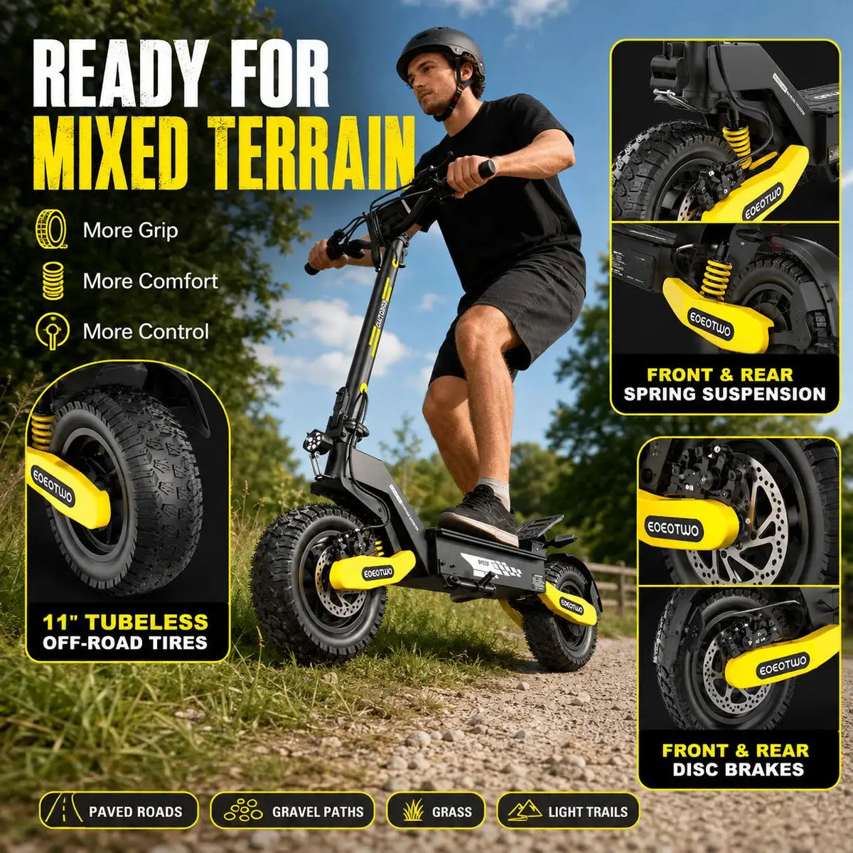 EOEOTWO Off Road Electric Scooter — product view 4