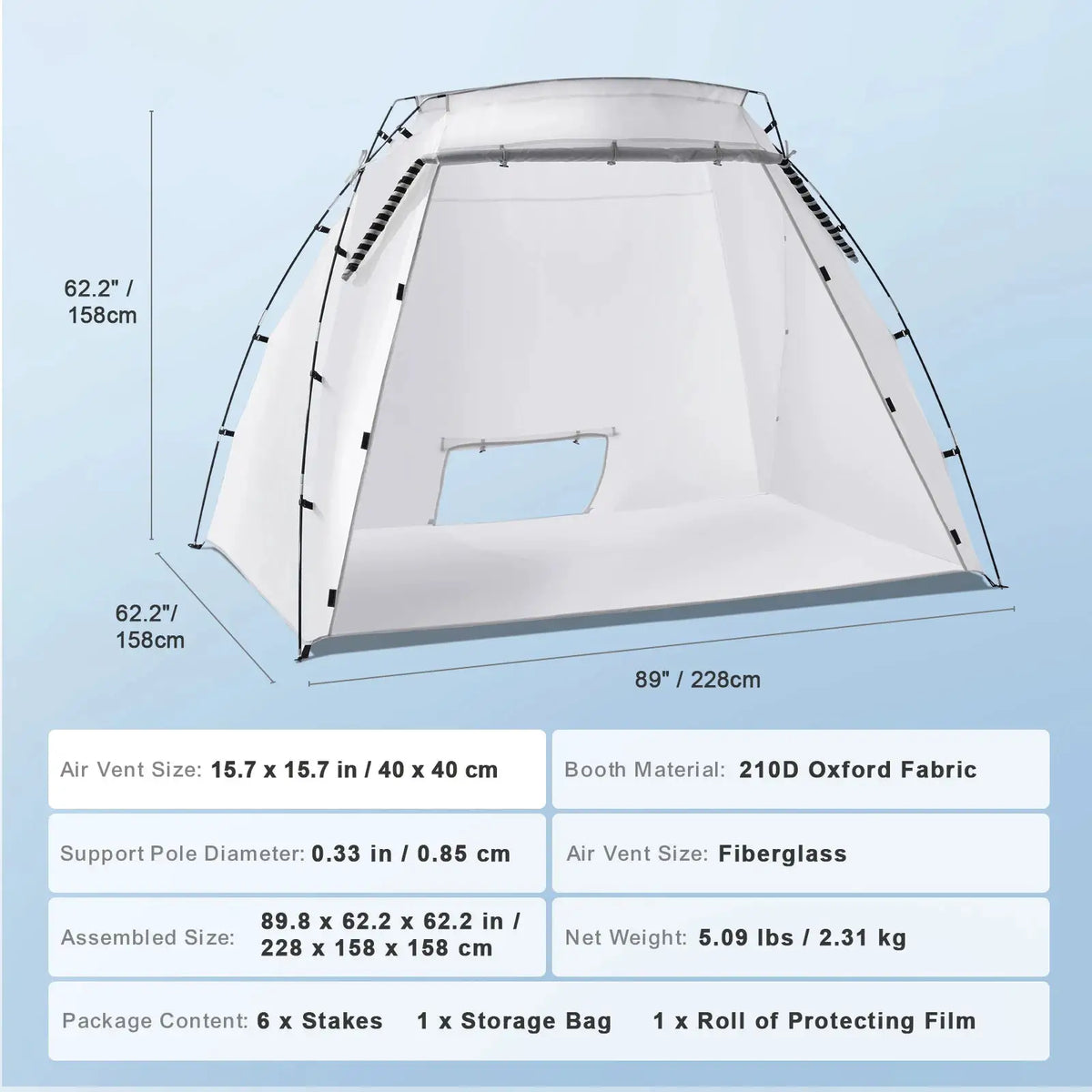 Sturdy Foldable Paint Booth Tent — product view 7