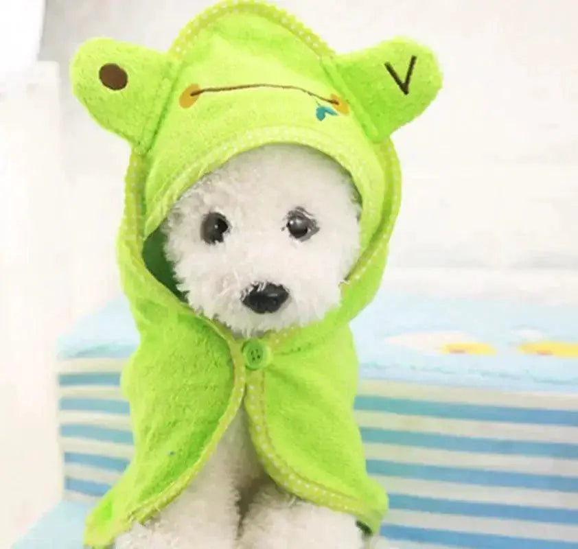 Pet Bathrobe Hoodies Soft Absorbent Drying Towel for Pets