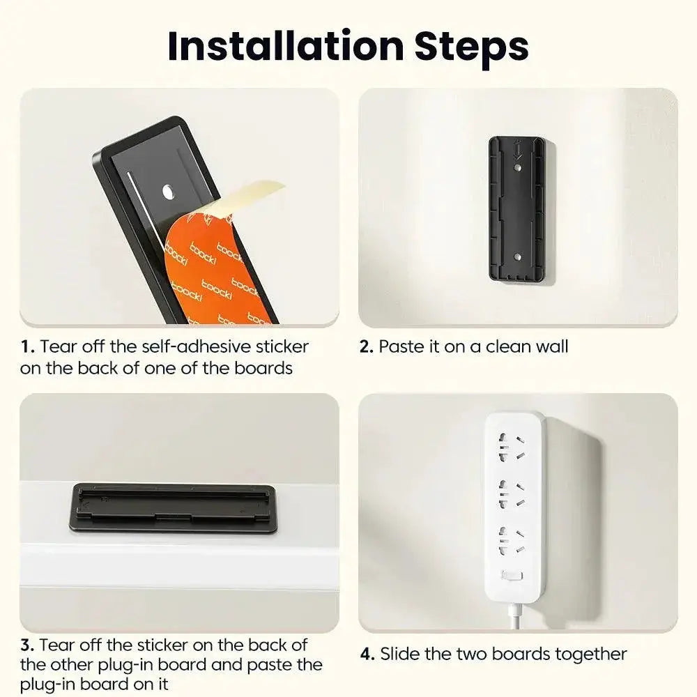Toocki Adhesive Power Strip Holder For Kitchen And Office