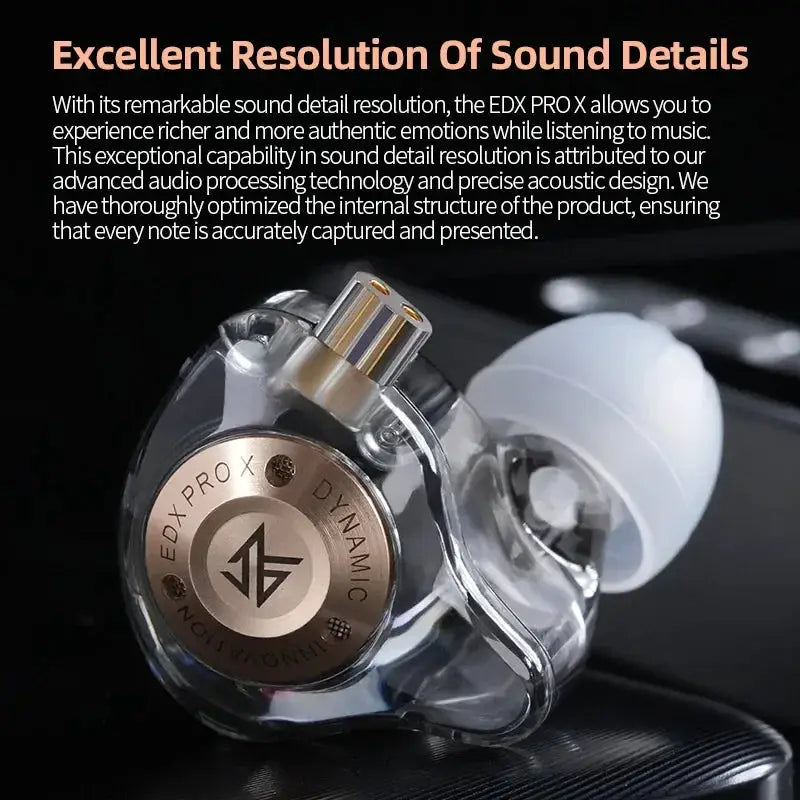 KZ EDX PRO X IEM Earphones Deep Bass Noise Cancelling