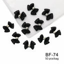 Ribbon Bow Nail Art Kit Elegant Black White Design Set