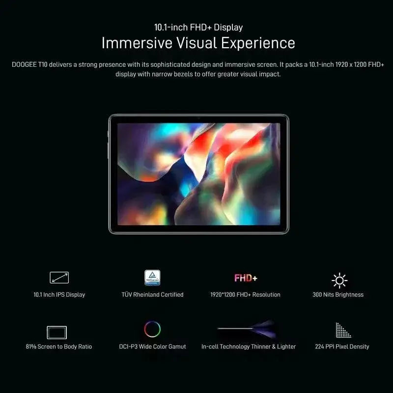 Doogee T10 10.1 FHD Plus Tablet 8GB RAM Clearance Sale