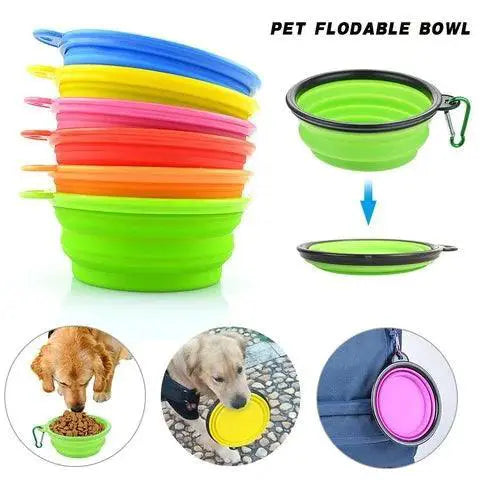 Large Collapsible Dog Bowl Portable Silicone Pet Feeder