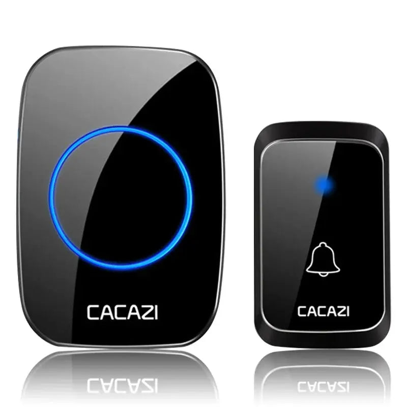 CACAZI A06 DC battery-operated Wireless Waterproof Doorbell 300M Remote 36 chimes Cordless Home Cordless Call Bell by stepyours.com
