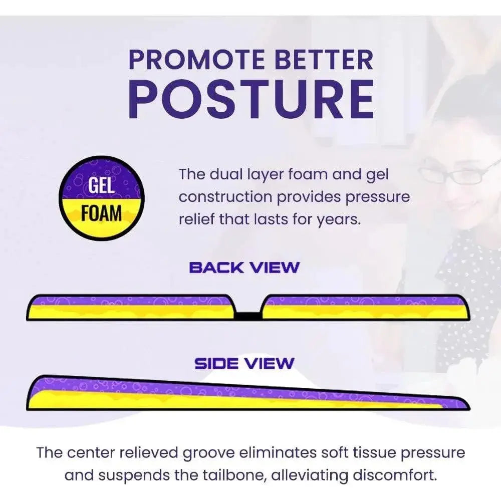 Ultimate Comfort GSeat Gel and Foam Cushion for Back Pain