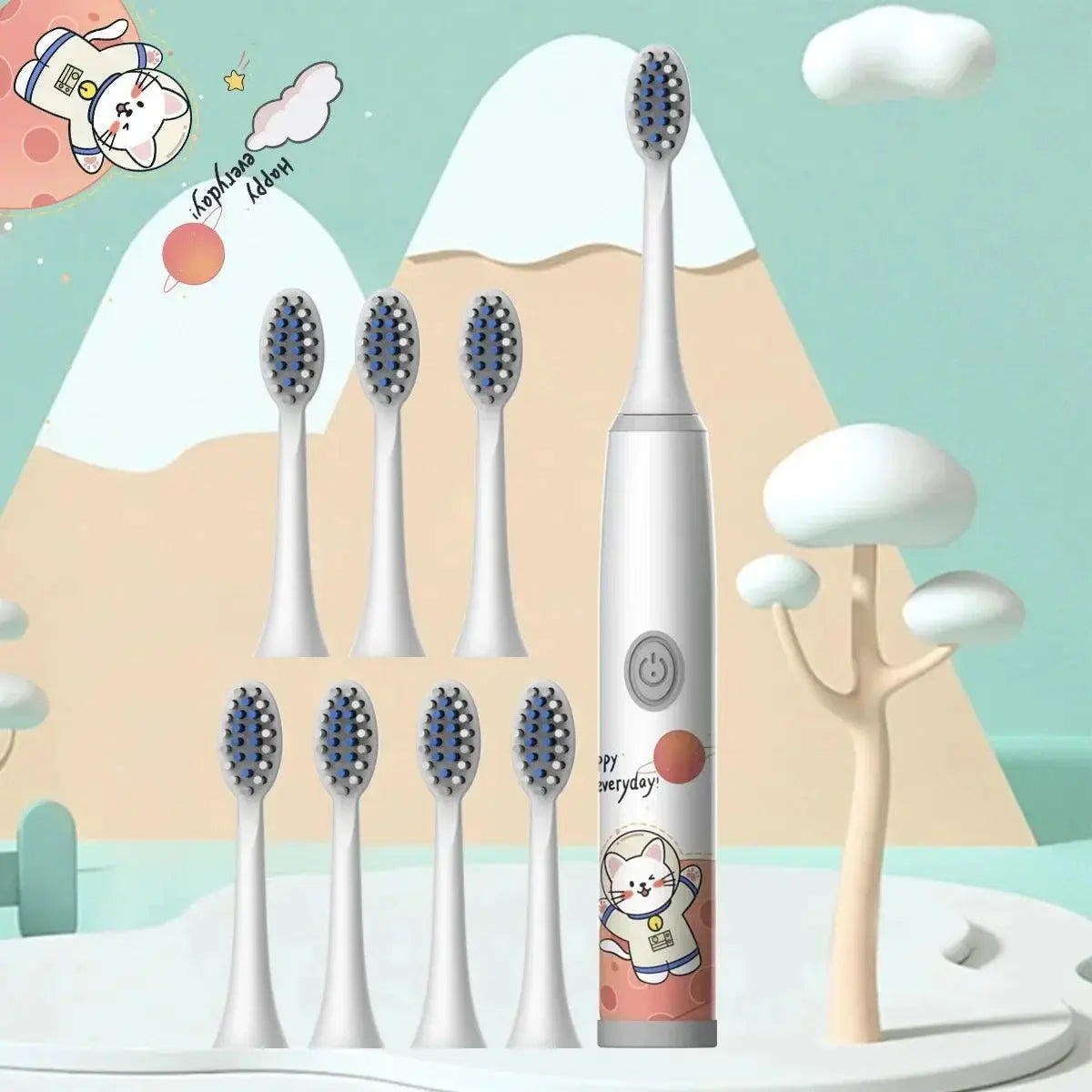 Vibrant Kids Electric Toothbrush Set For Happy Smiles Fun
