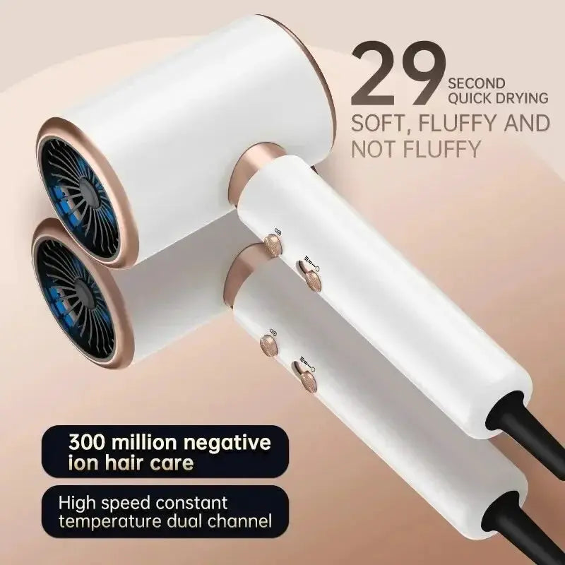 2000W 5 Speed Hair Dryer Negative Ion Blue Light Pro