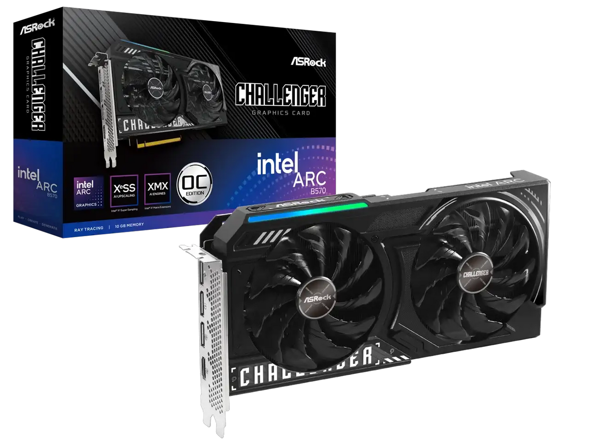 ASRock Challenger Arc B570 Graphics Card B570 CL 10GO