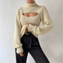 Printed Crewneck Winter Pullover Sweater