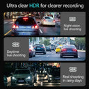 Safer Driving Car Dash Cam With Front And Rear Cam