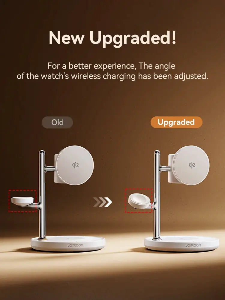 Joyroom Qi2 Magnetic Charging Station for Apple Fast Wireless Charger for iPhone 16 15 14 Pro Max for iWatch for AirPods JR-W23