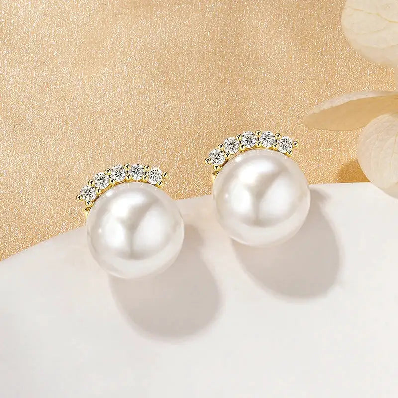 Pearl Stud Earrings Gold Filled — product image 5