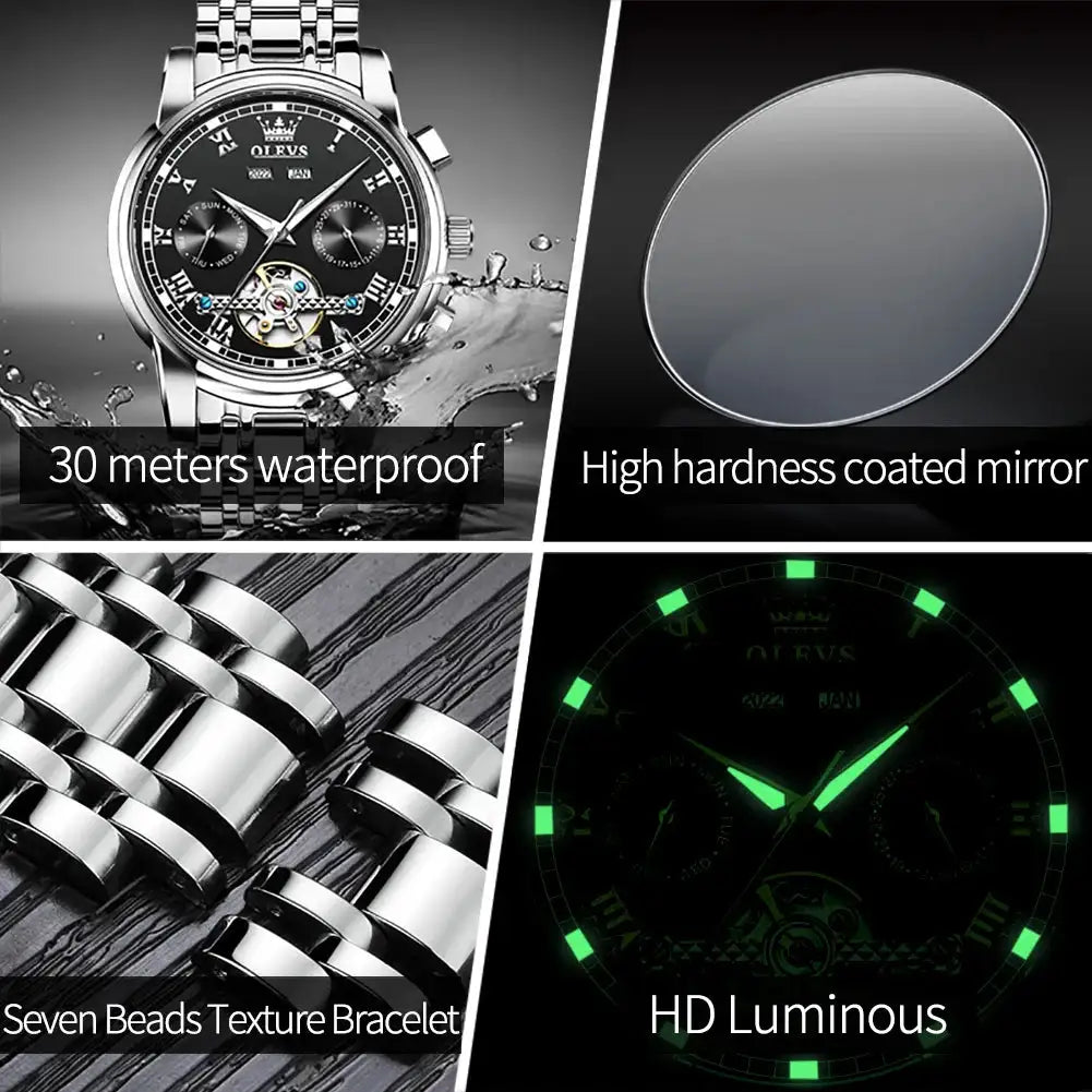 Premium Men Mechanical Steel Watch — product image 7