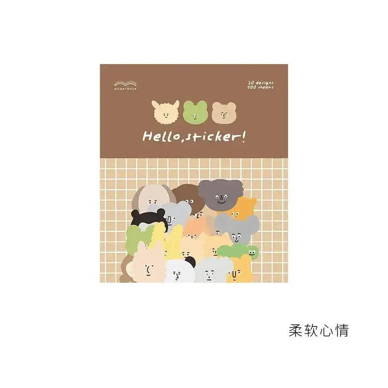 Pet Bear Waterproof Scrapbooking Adhesive Stickers