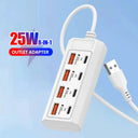 8 In 1 Usb Socket - 25W Fast Charging Hub