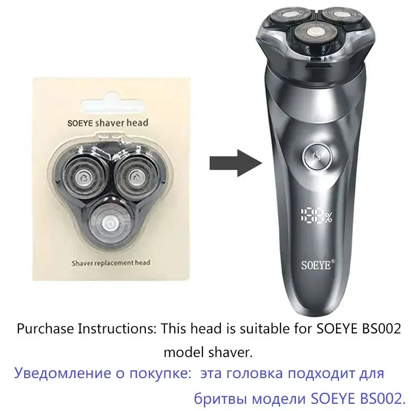 IPX7 Waterproof Electric Shaver Replacement Head For Men