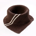Striped Wool Knit Winter Scarf