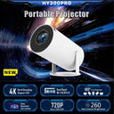 DITONG HY300 Pro Projector Android11 4K Dual Wifi 260ANSI