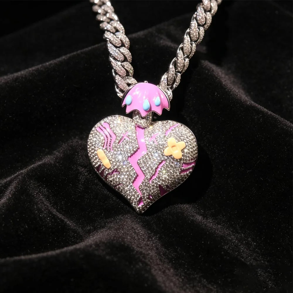 Iced Out Broken Heart Umbrella