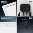 Rvpozwer 100W 12V High Efficiency Solar