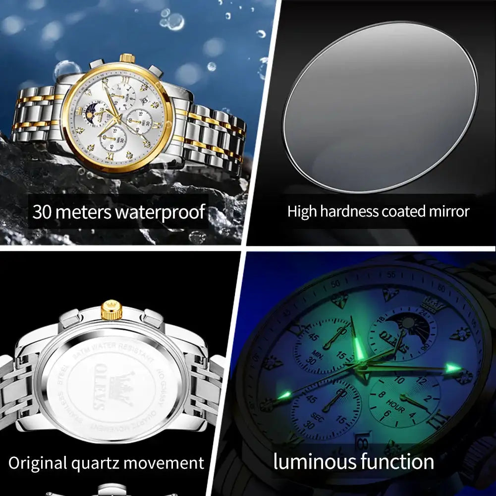 Olevs Premium Steel Quartz Watch — product image 7