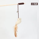 Interactive Feather Cat Toy Stick with Mini Bell Teaser