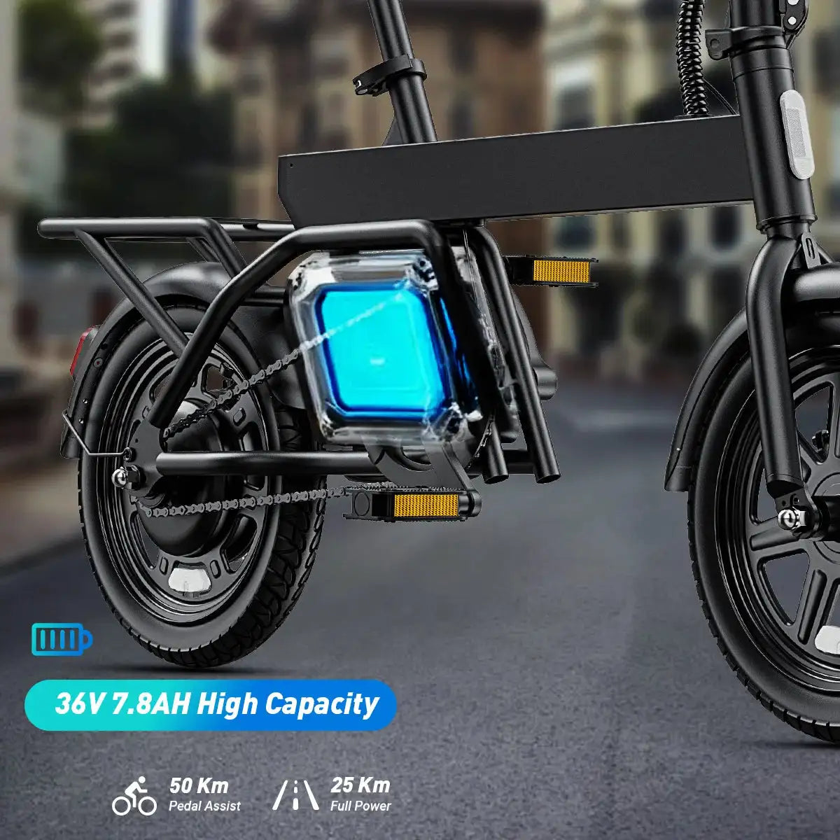 DYU B20 MINI 14 Inch Folding Electric Bike 500W Peak Motor 36V 7.8Ah Removable Battery 20MPH Urban Commuter E-Bike