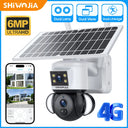 SHIWOJIA 6MP 4G SIM Card Solar Camera Outdoor Security