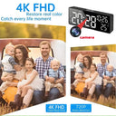 Mini 4K Alarm Clock Camera With Remote Viewing Motion Detection