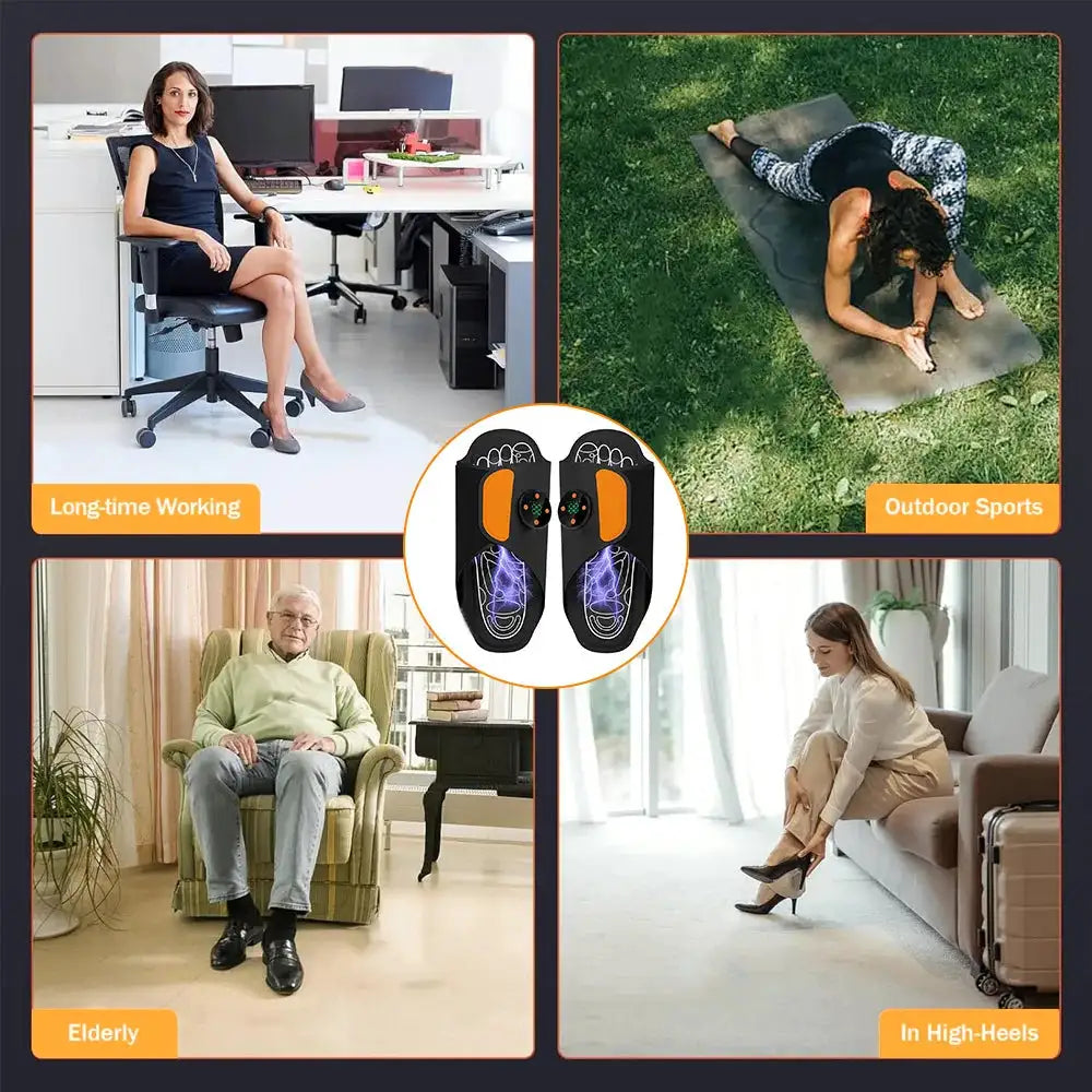 EMS Foot Massage Pad Massager Plantar Fascia Relaxation Soothes Sore Muscles Deep Kneading Relives Fatigue and Releases Stress