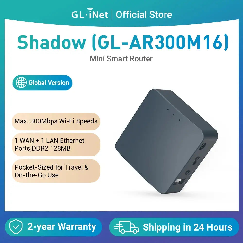 GL.iNet Mini Router Travel Wi-Fi Router, OpenWrt, Ethernet, — product view 1