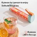 1pc Ice Cube Tray One Handed Press Ice Cube Maker With Lid