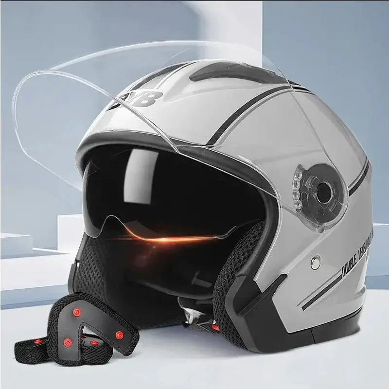 Dual Visor Flip Up Motorcycle Helmet — product view 8