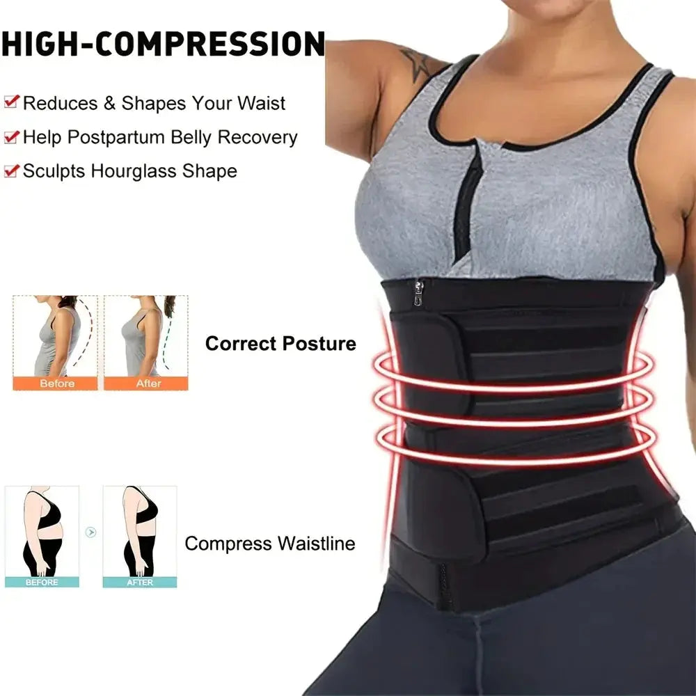 Breathable Neoprene Waist Trainer Sauna Sweat Belt for Women