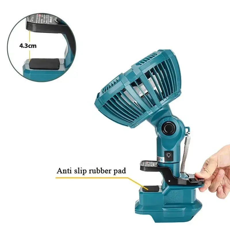 Portable Clip Fan for 18V Batteries USB Powered Makita