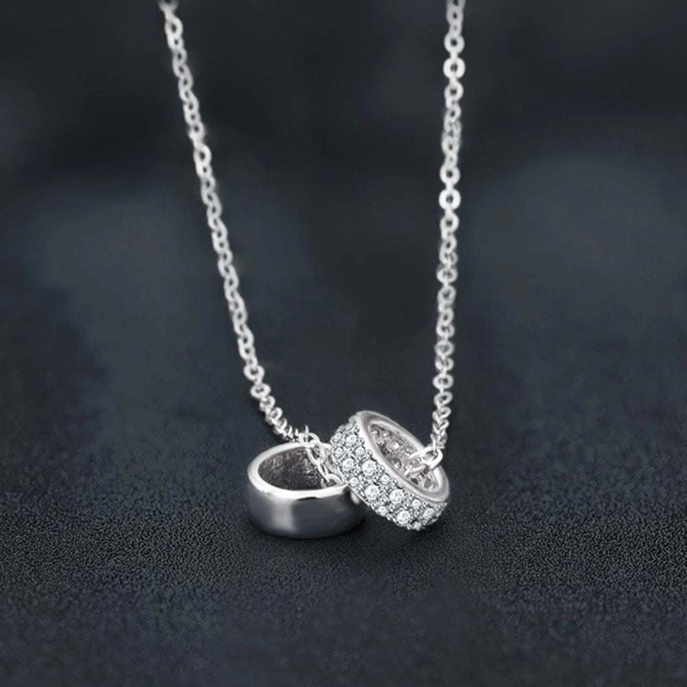 Moissanite Pendant Necklace in Sterling Silver Cbtb CB022 — product view 2