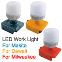 For Makita Milwaukee 18V 20V LED Work Light Lamp Portable